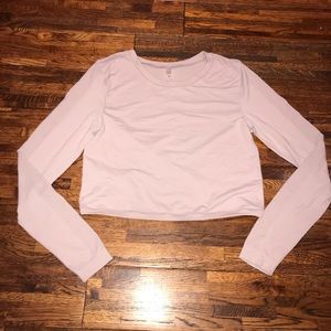SOLD Varley long sleeve, cross back, crop top